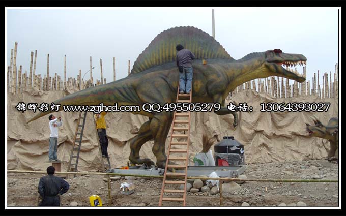 仿真棘龙,机械恐龙,电动恐龙,恐龙雕塑制作