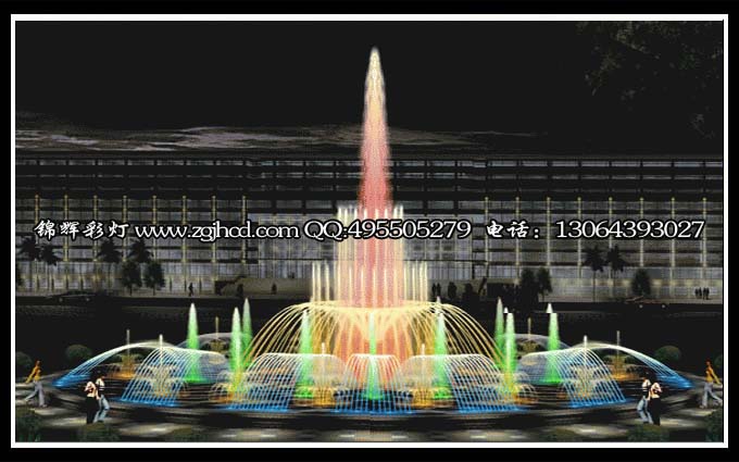 锦辉彩灯公司音乐喷泉,程控喷泉,跑泉专业制作安装