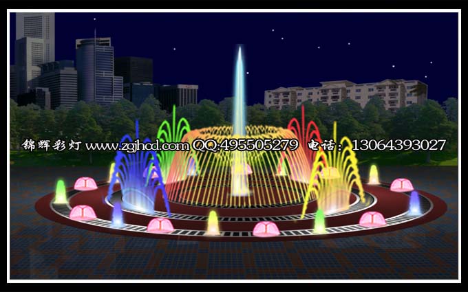 锦辉彩灯公司音乐喷泉,程控喷泉,跑泉专业制作安装